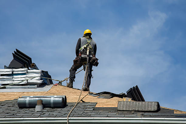 Professional Gutter Installation technician working in Port Saint Lucie, FL